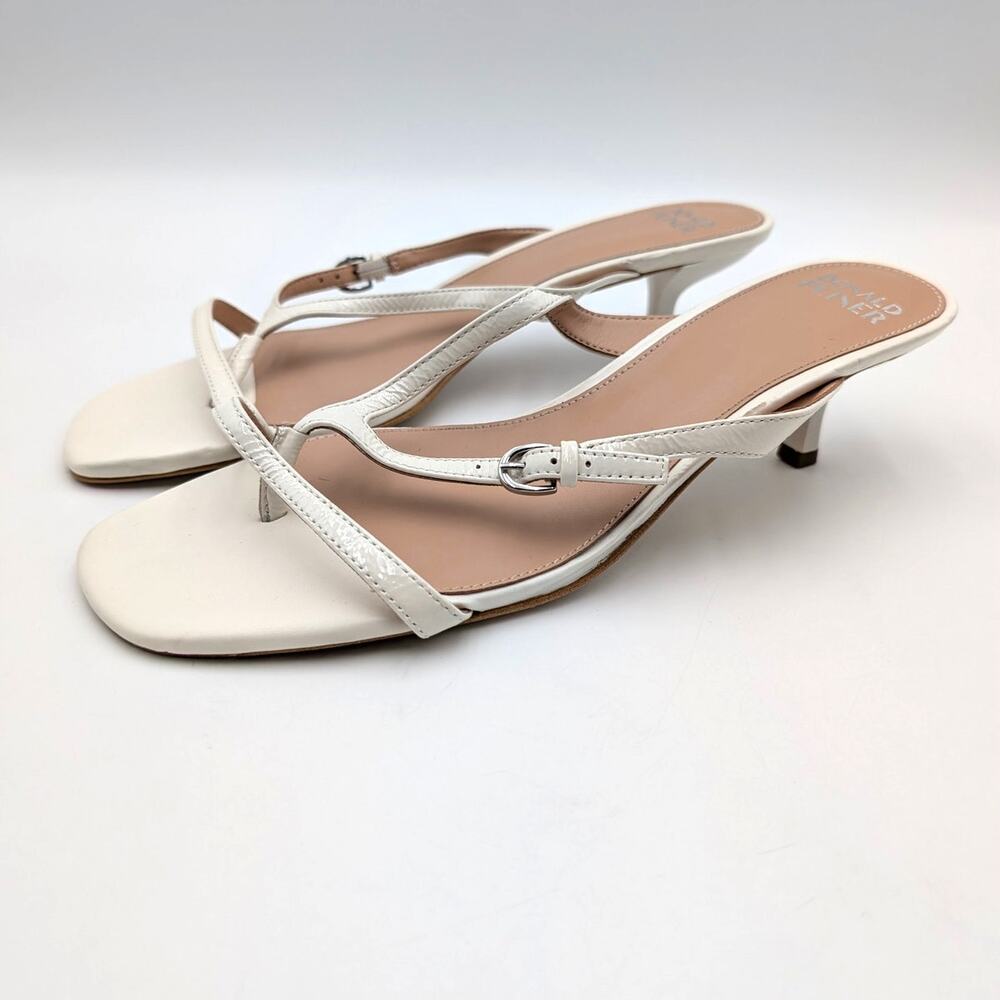 Donald Pliner Claudee Heel Sandals Open Toe Women's off White Size US11M EU41.5